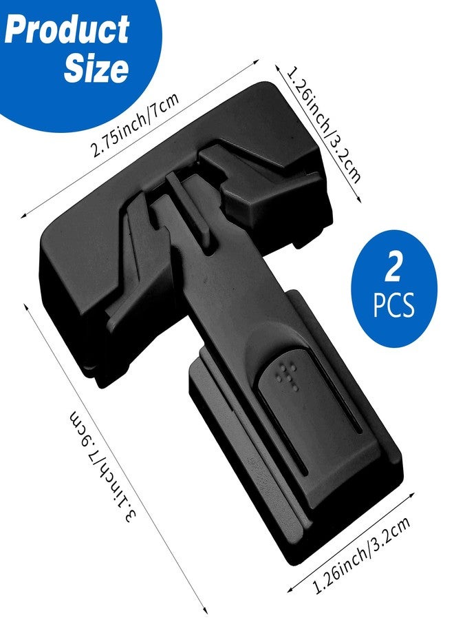 Bremorou 2 Pack Mini Fridge Lock Freezer Lock To Keep Door Closed Freezer Door Latches Refrigerator Locks Freezers Refrigerator Proof Refrigerators Child Safety Cabinet Locks, Easy Install Without Keys - Image 2